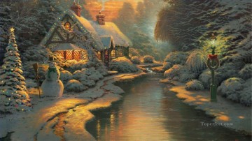 Artworks in 150 Subjects Painting - Christmas Evening TK